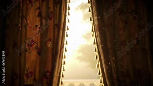  Curtains Opening to Morning Light