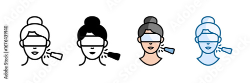 Laser Therapy Icon Set Multiple Style Collection
