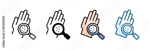 Rash Diagnosis Icon Set Multiple Style Collection