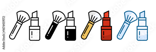 Cosmetology Icon Set Multiple Style Collection