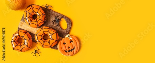 Tasty donuts for Halloween,...