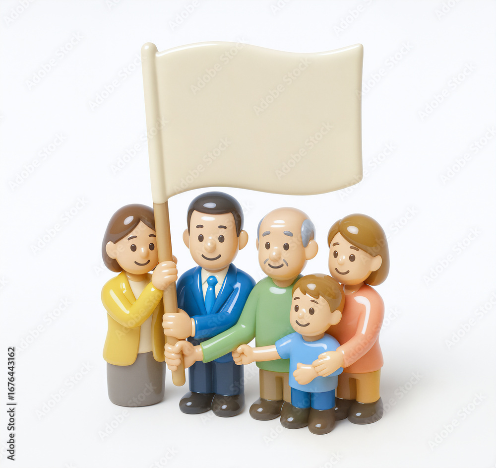 Obraz premium 集会・活動 訴える人々