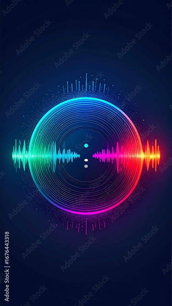 Fototapeta premium Abstract Audio Visual Graphic Design