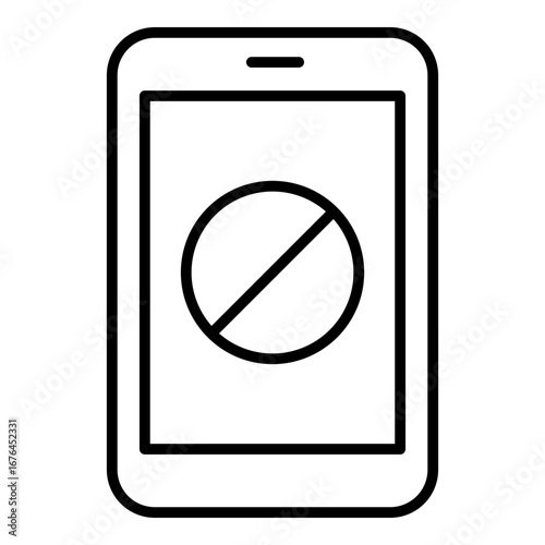 Digital detox icon. Vector line icon