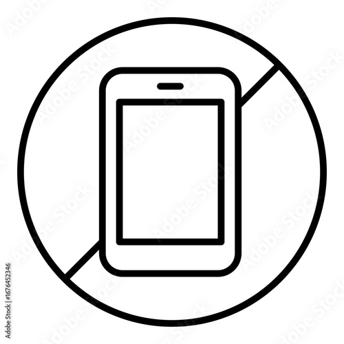 Digital detox icon. Vector line icon