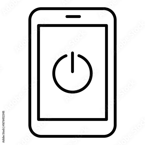 Digital detox icon. Vector line icon