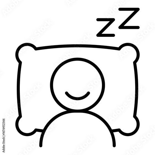 Good sleep icon. Vector line icon