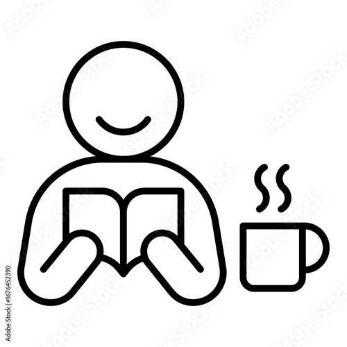 Me time icon. Vector line icon