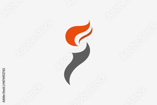 torch fire light simple logo