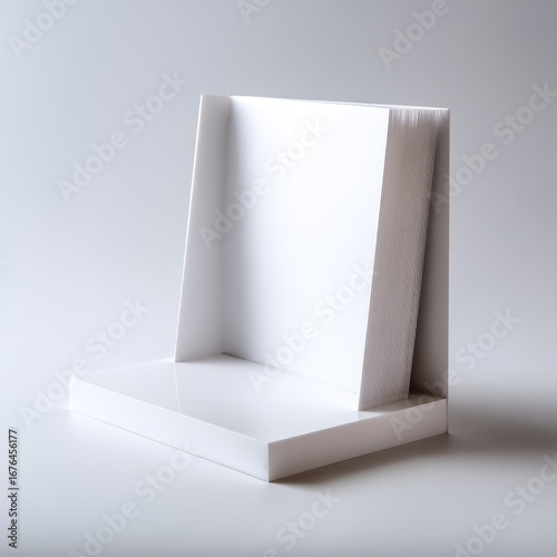 White rectangular display stand for napkins or tissues