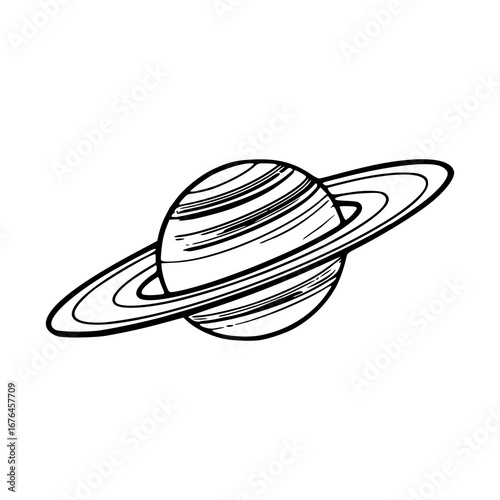 planet with rings vector illustration