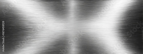 Polished metal surface with light reflections
