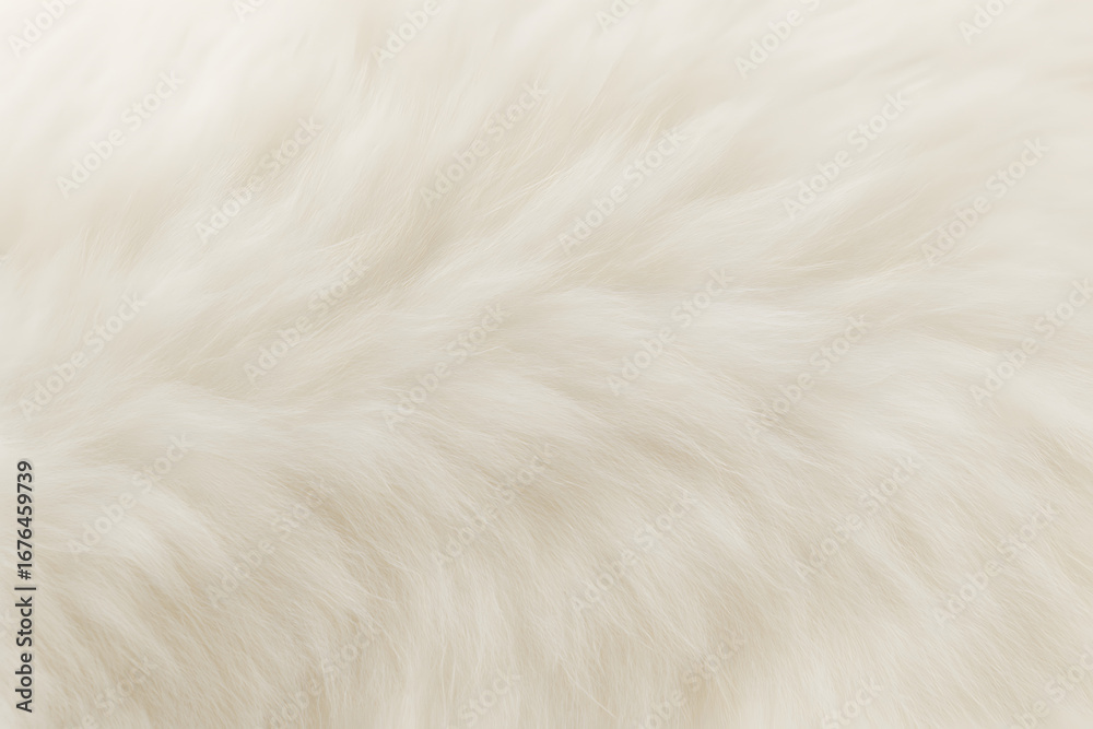 Obraz premium pure white fluffy cat fur texture, soft focus