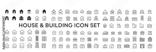 Icon Set for Houses and Buildings A Comprehensive Collection of Architectural Symbols