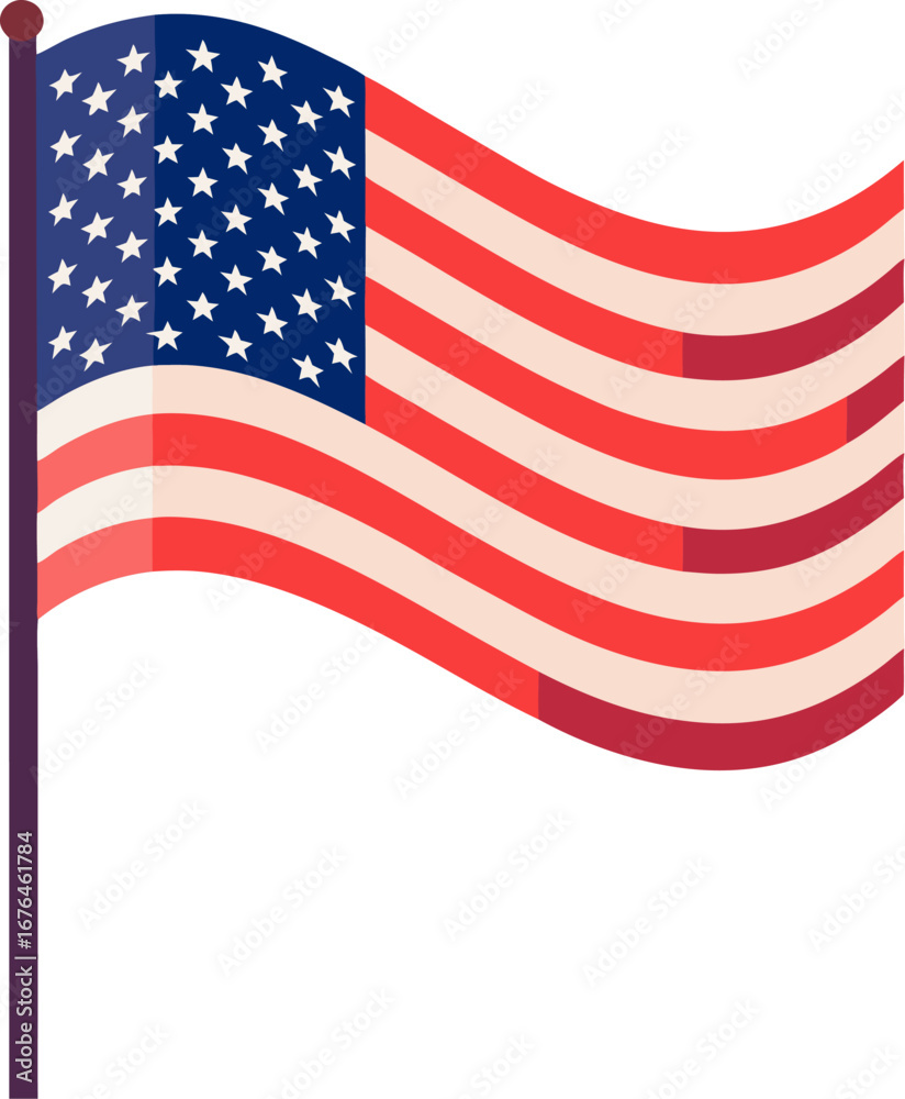 Fototapeta premium American Flag Icon