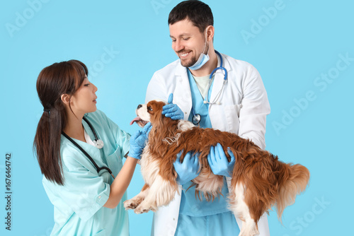 Veterinarians with cute dog...