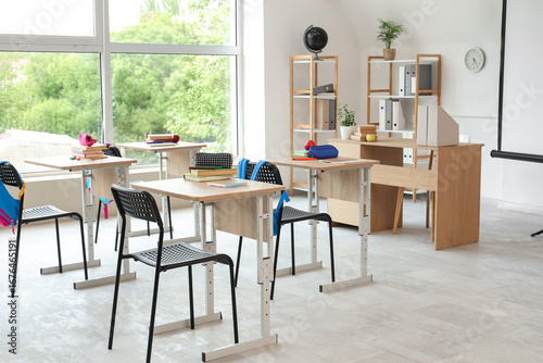 Interior of light classroom...