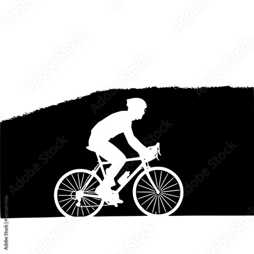 silhouette of a cyclist