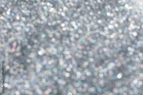 Blurred shiny silver glitte...
