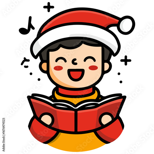 caroling, singing hymns, christmas, christmas eve, festival, vector, transparent background, person, icon, cute, xmas, winter, cold, celebration