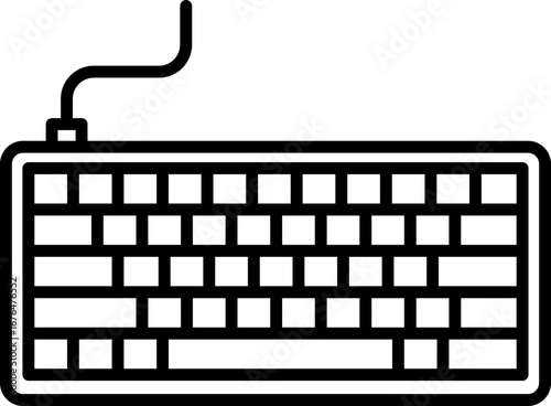 Black keyboard icon - outline