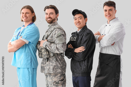 Group of young men in unifo...