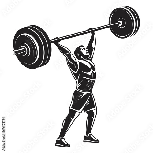 man lifting weights
