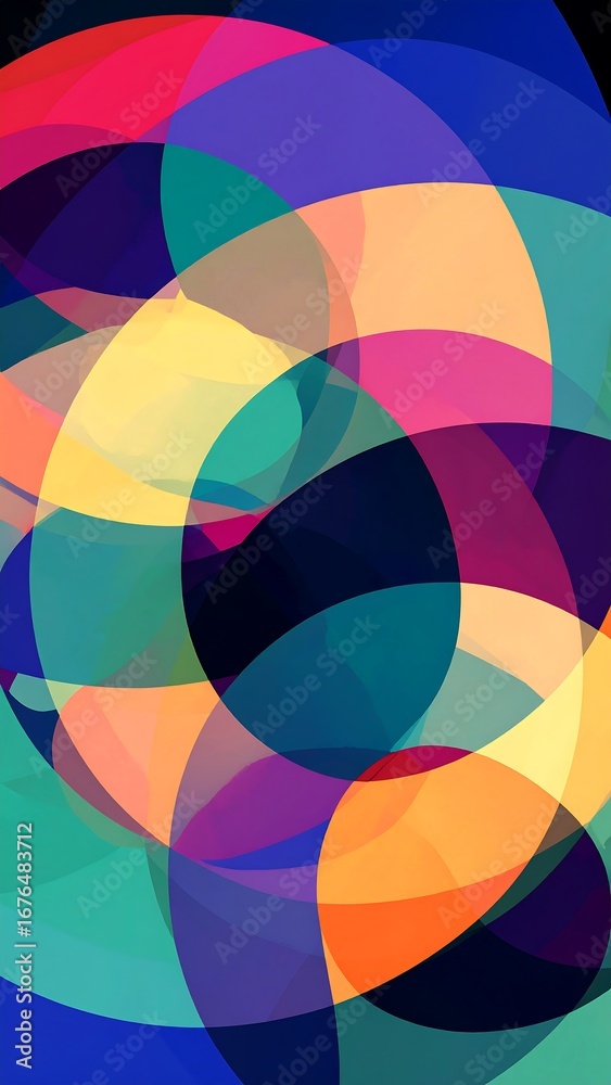 Obraz premium Abstract vibrant circular shapes