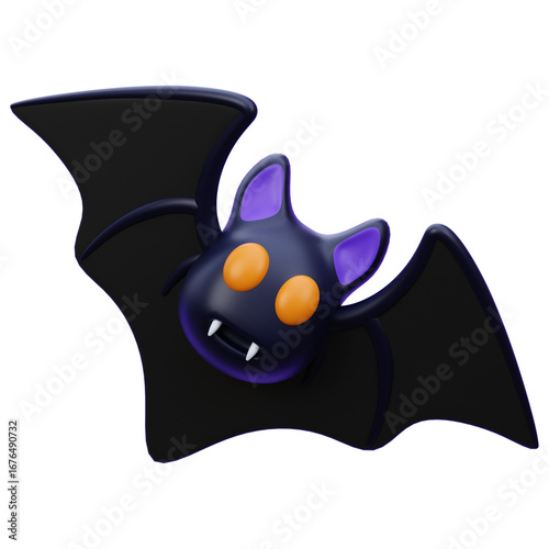 3d render of a hamlloween bat