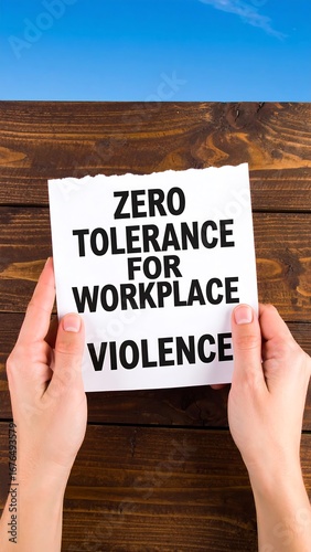 Workplace Violence Zero Tolerance Policy Announcement