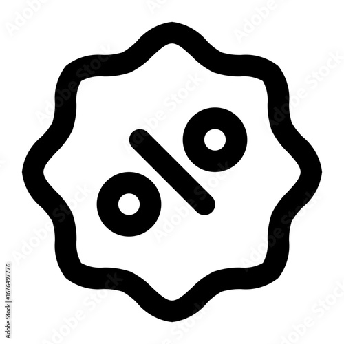 Discount icon with line style