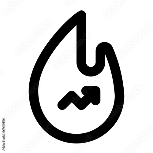 Trending icon with line style
