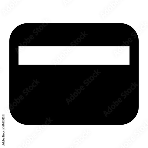 Credit card icon with line style