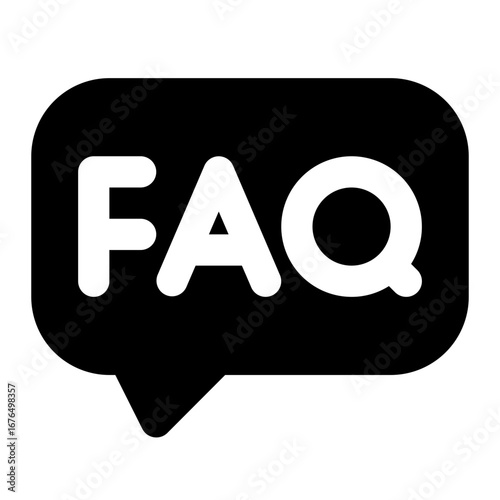 FAQ icon with line style