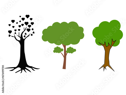 vector illustration of a green tree
