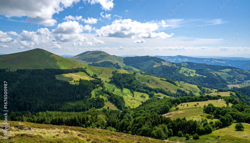 Fototapeta premium Panoramic mountain vista