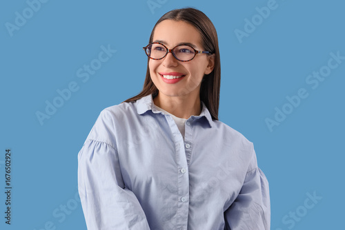 Young woman in stylish eyeg...