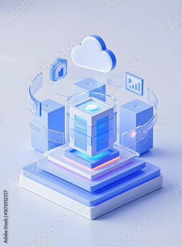 Cloud computing technology illustration