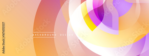Abstract fluid shapes, vibrant colors blend. Orange, purple, yellow create dynamic composition. Modern design element for backgrounds.
