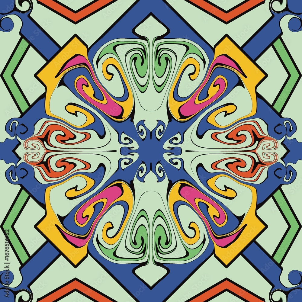 Obraz premium Abstract Ethnic Art, Geometric Design, Tribal Seamless Patterns, Fabric Patterns, Print Patterns, Art, Covers, Prints, Wallpaper, Carpet Design, Patterns on Product.