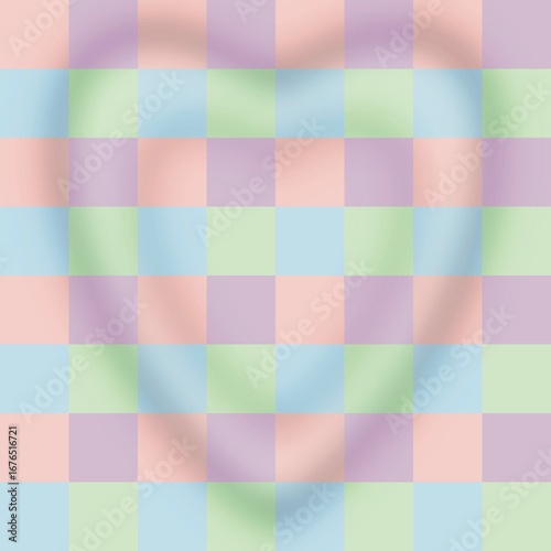 A beautiful multi-colored woven fabric in the shape of a heart, featuring alternating patterns at the bottom, with various colors of prints, textures, wallpaper, carpet designs, background.