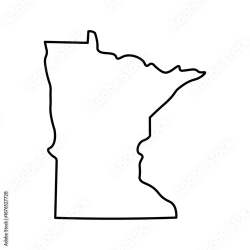 Minnesota state map outline