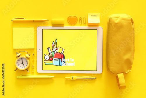 Tablet computer with text B...