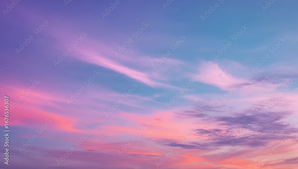 Fototapeta premium Vibrant sunset sky with clouds
