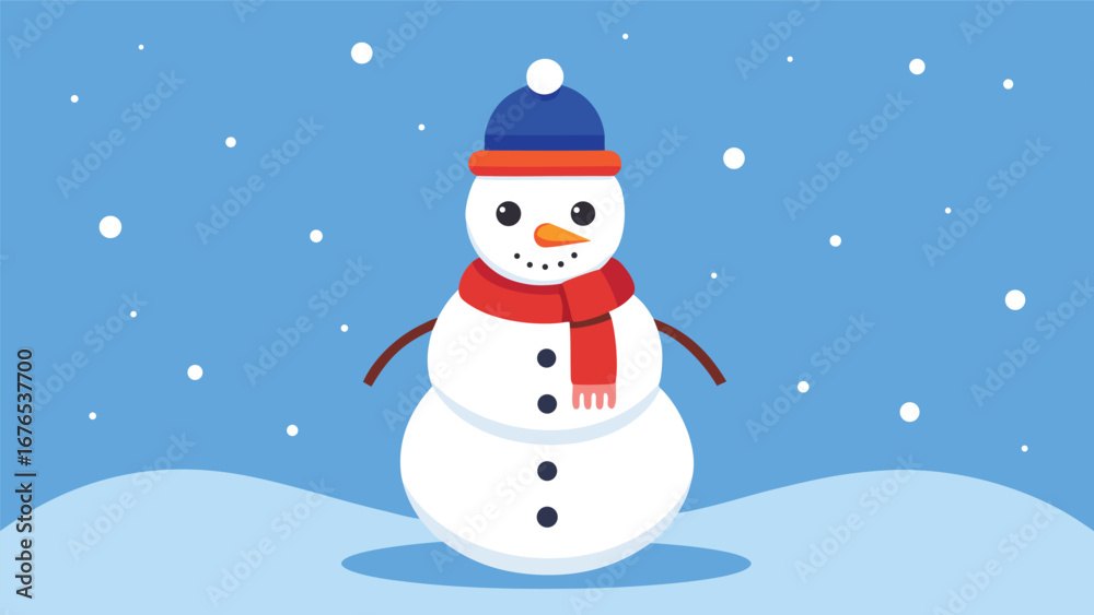 Fototapeta premium Snowman christmas character icon vector