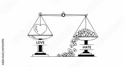 Love and Hate on a Balance Scale