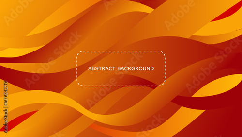 Abstract Orange Wave Background with Gradient Flowing Shapes.
