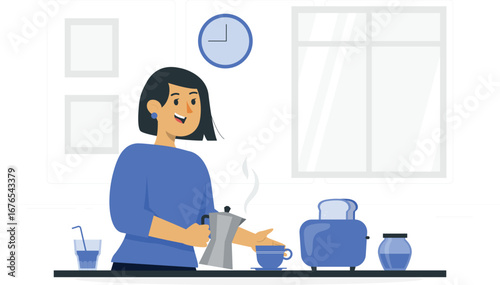 Rafiki character breakfast scene vector illustration