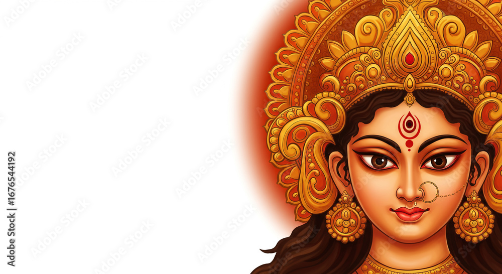 Naklejka premium Goddess Durga Illustration