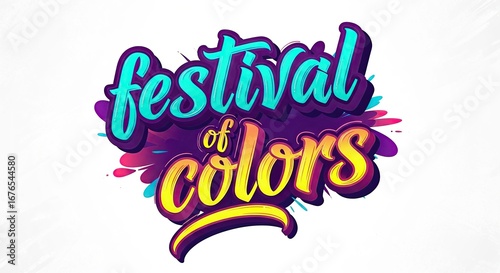 Happy Holi for Festival of Colors vector elements for card, greeting, poster design.